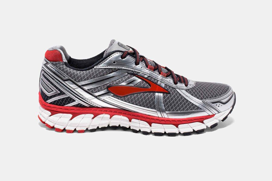 Brooks Defyance 9 Mens UK - Road Running Shoes - Grey/Red/White 197-XJKHUI